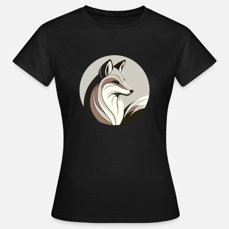 Fox in a circle - Women's T-Shirt - black