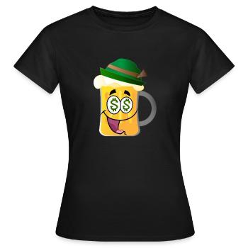 money - Frauen T-Shirt - Schwarz - Vorne - AI Model Female 172 dark (172cm)
