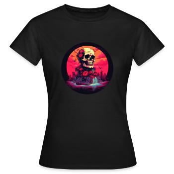 Crâne dans les mers du Sud - T-shirt Femme - noir - Devant - AI Model Female 172 dark (172cm)