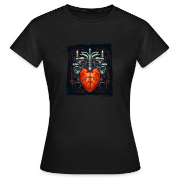 The heart, the engine of life - Women's T-Shirt - black - Front - AI Model Female 172 dark (172cm)