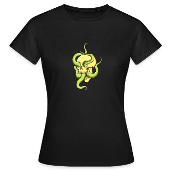Crâne à tentacules - T-shirt Femme - noir - Devant - AI Model Female 172 dark (172cm)