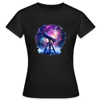 Die Wunder des Kosmos zu entdecken - Frauen T-Shirt - Schwarz - Vorne - AI Model Female 172 dark (172cm)