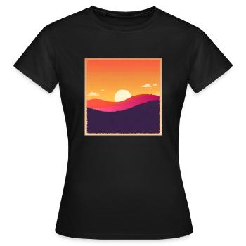 Sunset-Sunrise - Women's T-Shirt - black - Front - AI Model Female 172 dark (172cm)