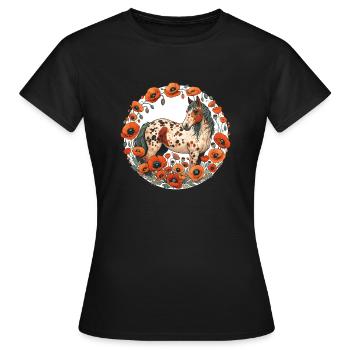 Appaloosa - Frauen T-Shirt - Schwarz - Vorne - AI Model Female 172 dark (172cm)