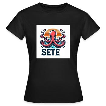 sete - Frauen T-Shirt - Schwarz - Vorne - AI Model Female 172 dark (172cm)