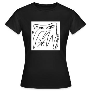 Folk stamp - Frauen T-Shirt - Schwarz - Vorne - AI Model Female 172 dark (172cm)