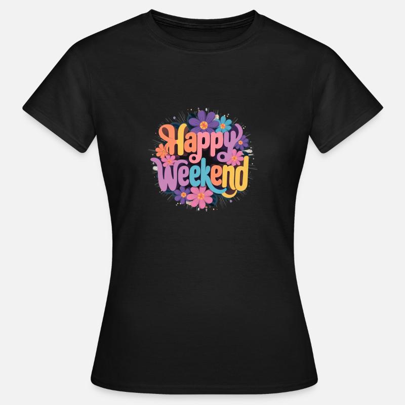 God weekend - Dame-T-shirt - sort