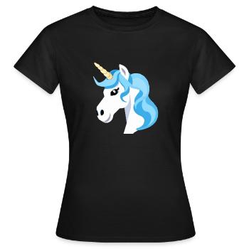Regenbogen Einhorn Unicorn Rainbow Pferd LGBTQ 1 - Frauen T-Shirt - Schwarz - Vorne - AI Model Female 172 dark (172cm)
