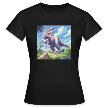 Dinosaurier - Frauen T-Shirt - Schwarz - Vorne - AI Model Female 172 dark (172cm)