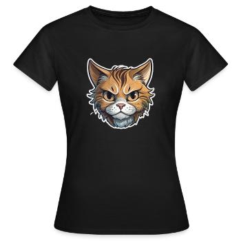 Katzenliebe - Mein treuer Begleiter - Frauen T-Shirt - Schwarz - Vorne - AI Model Female 172 dark (172cm)