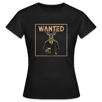 Wanted Stag or Alive - Women's T-Shirt - black - Front - AI Model Female 172 dark (172cm)