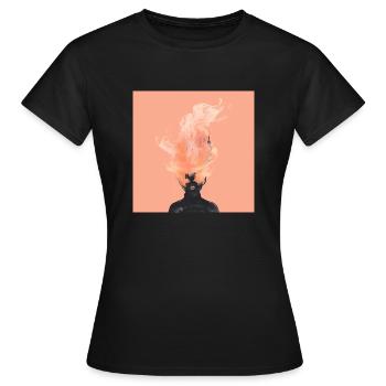 Burn-Out, Dépression, Santé mentale, Art - T-shirt Femme - noir - Devant - AI Model Female 172 dark (172cm)