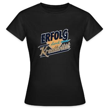 LE SUCCÈS PAR LA CRÉATIVITÉ - T-shirt Femme - noir - Devant - AI Model Female 172 dark (172cm)