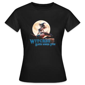 Witches are allowed to do this 2024 03 - Women's T-Shirt - black - Front - AI Model Female 172 dark (172cm)