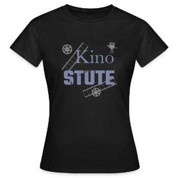 Kino-Stute - Frauen T-Shirt - Schwarz - Vorne - AI Model Female 172 dark (172cm)