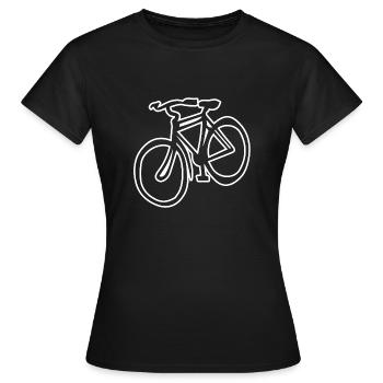Vélo Vélo Messenger Vélo Balade à vélo Tour à vélo - T-shirt Femme - noir - Devant - AI Model Female 172 dark (172cm)