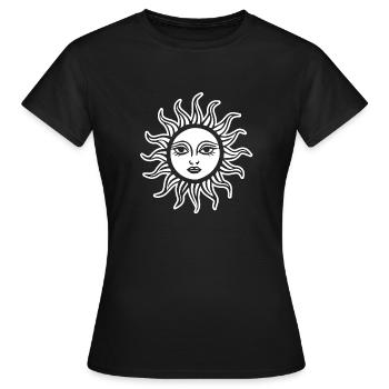Sun - Women's T-Shirt - black - Front - AI Model Female 172 dark (172cm)