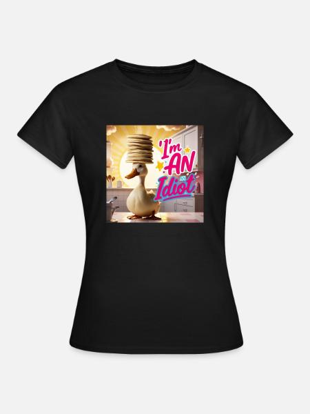 Duck - I´m an Idiot - Frauen T-Shirt - Schwarz