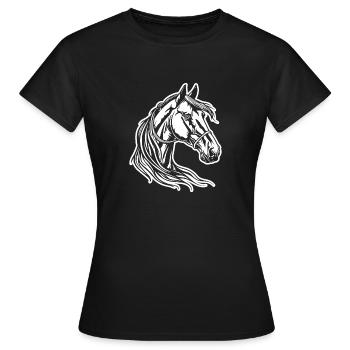 Horse Horse Head - Women's T-Shirt - black - Front - AI Model Female 172 dark (172cm)