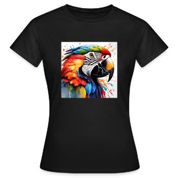 Parrot coloured - Women's T-Shirt - black - Front - AI Model Female 172 dark (172cm)