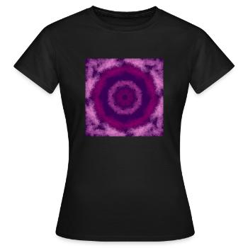 rose, violet - T-shirt Femme - noir - Devant - AI Model Female 172 dark (172cm)