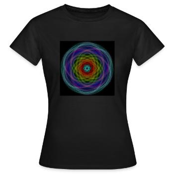 Arc-en-ciel hypnotique - T-shirt Femme - noir - Devant - AI Model Female 172 dark (172cm)
