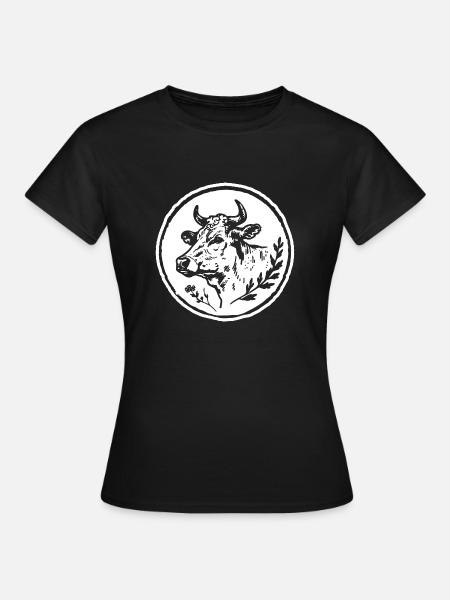 Kuh Kühe - Frauen T-Shirt - Schwarz
