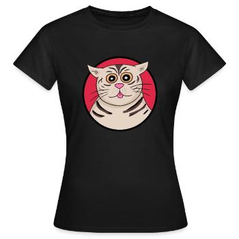 Strange cat - Frauen T-Shirt - Schwarz - Vorne - AI Model Female 172 dark (172cm)