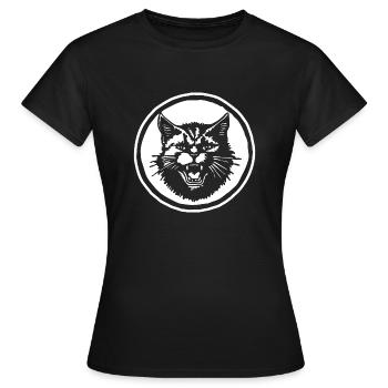 Chat Chats Chat Dame Chat Amoureux Chat Visage - T-shirt Femme - noir - Devant - AI Model Female 172 dark (172cm)