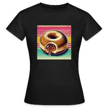 Berlinois des années 1980 - T-shirt Femme - noir - Devant - AI Model Female 172 dark (172cm)