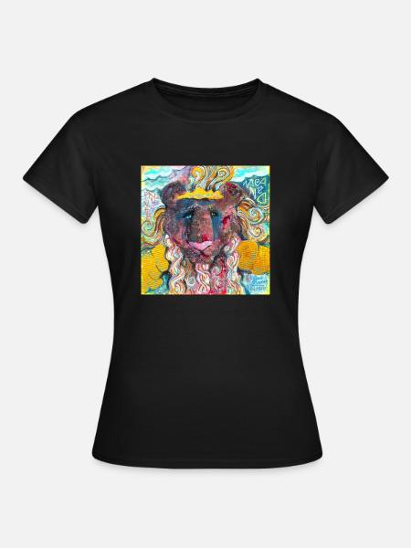 Kriegerischer Löwe - Frauen T-Shirt - Schwarz