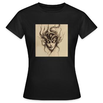 Uralte Maske - Frauen T-Shirt - Schwarz - Vorne - AI Model Female 172 dark (172cm)
