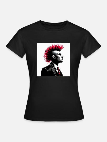 Anzug-Punk - Revolution im Business-Dress - Frauen T-Shirt - Schwarz