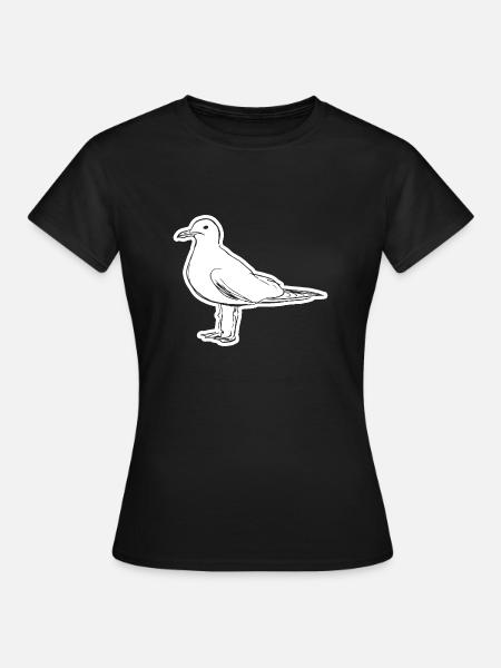 Möwe - Frauen T-Shirt - Schwarz