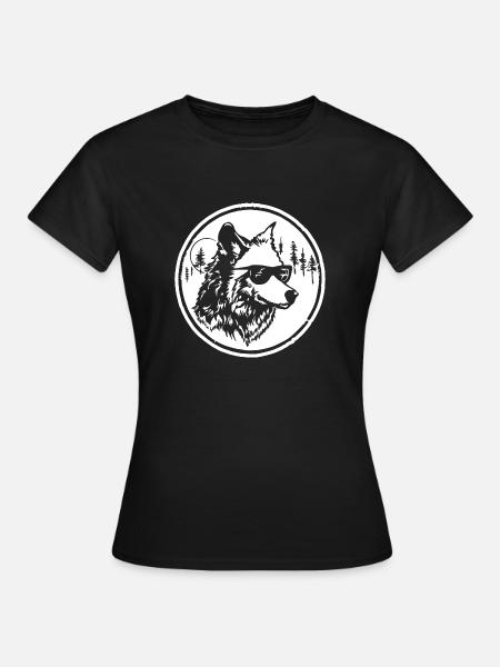 Wolf - Frauen T-Shirt - Schwarz
