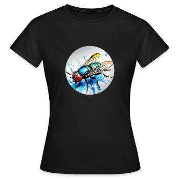 Nœud papillon rond - T-shirt Femme - noir - Devant - AI Model Female 172 dark (172cm)