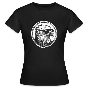 Aigle Tête d’aigle - T-shirt Femme - noir - Devant - AI Model Female 172 dark (172cm)