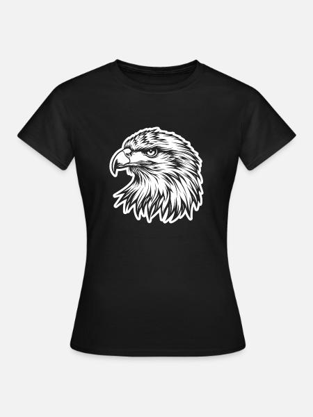 Adler Adlerkopf - Frauen T-Shirt - Schwarz