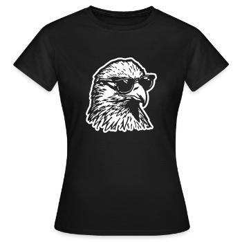 Aigle Tête d’aigle - T-shirt Femme - noir - Devant - AI Model Female 172 dark (172cm)