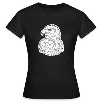 Aigle Tête d’aigle - T-shirt Femme - noir - Devant - AI Model Female 172 dark (172cm)