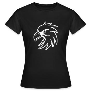 Aigle Tête d’aigle - T-shirt Femme - noir - Devant - AI Model Female 172 dark (172cm)