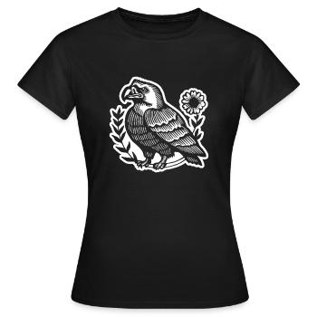 Aigle Tête d’aigle - T-shirt Femme - noir - Devant - AI Model Female 172 dark (172cm)