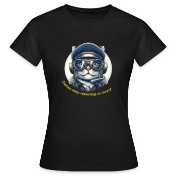 Soft Kitty Gifts - Women's T-Shirt - black - Front - AI Model Female 172 dark (172cm)