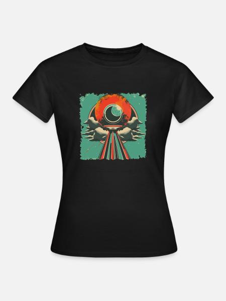 Retro Design - Frauen T-Shirt - Schwarz