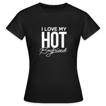 J’ADORE MON COPAIN SEXY - T-shirt Femme - noir - Devant - AI Model Female 172 dark (172cm)
