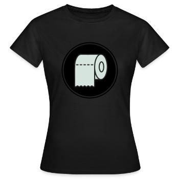 Papier toilette Icône de papier toilette - T-shirt Femme - noir - Devant - AI Model Female 172 dark (172cm)