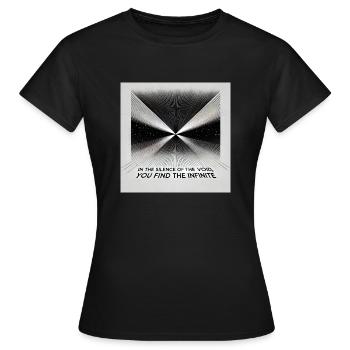 Void Design mit Unterschrift - Frauen T-Shirt - Schwarz - Vorne - AI Model Female 172 dark (172cm)