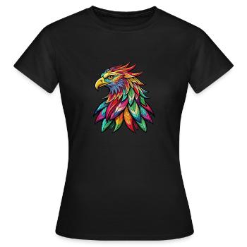 Aigle coloré - T-shirt Femme - noir - Devant - AI Model Female 172 dark (172cm)