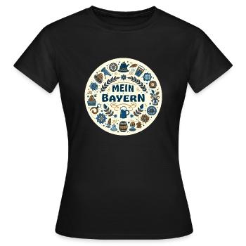 Mein Bayern - Frauen T-Shirt - Schwarz - Vorne - AI Model Female 172 dark (172cm)