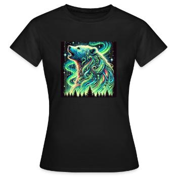 Bären-Aurora - Frauen T-Shirt - Schwarz - Vorne - AI Model Female 172 dark (172cm)